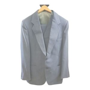 Classic Blue Pinstripe Men's Blazer Richman Brothers 3 Piece Suit  Vintage